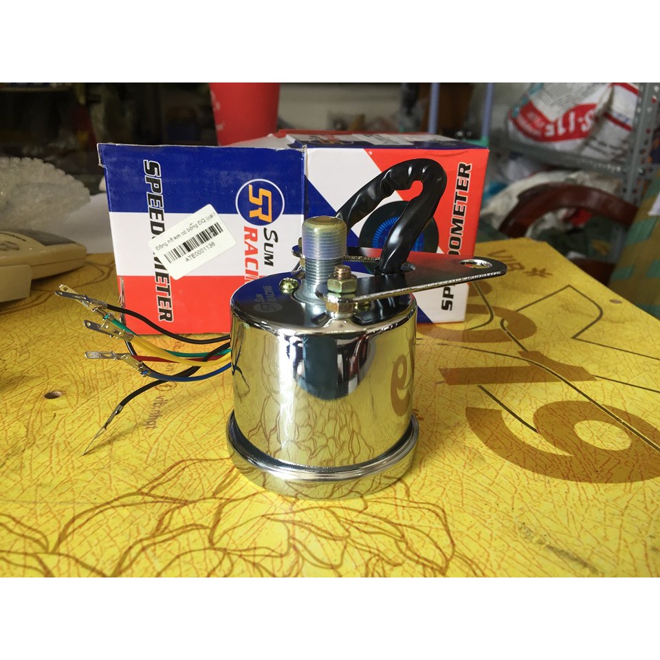 Đồng hồ Km tròn có đèn nền cho anh em độ chế xe cub-67-win-caferacer...