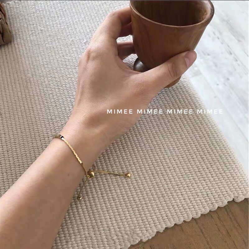 Vòng tay, lắc tay nữ, vòng tay đôi, vòng khoá dây rút phụ kiện trang sức phong cách Hàn Quốc Mimee