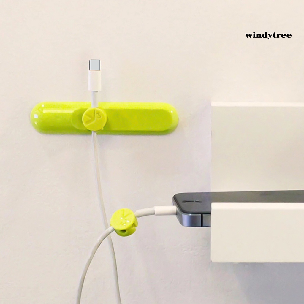 [W &amp; T] Kẹp Quấn Dây Cáp P1 PVC Mini Đơn Giản Hút Nam Châm Sắp Xếp Gọn Gàng Để Bàn