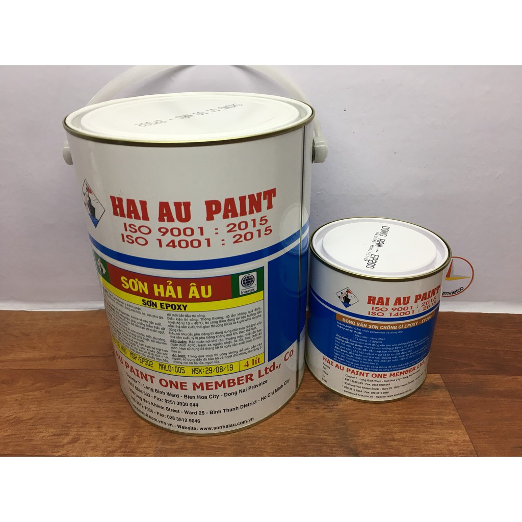 Sơn lót chống rỉ Epoxy Hải Âu màu Đỏ nâu Ep 502 (5L/Bộ)