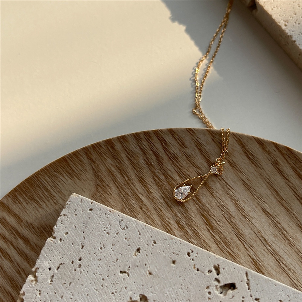 Vòng cổ Đính Đá Zircon Phong Cách Pháp Cho Nữ Sinh