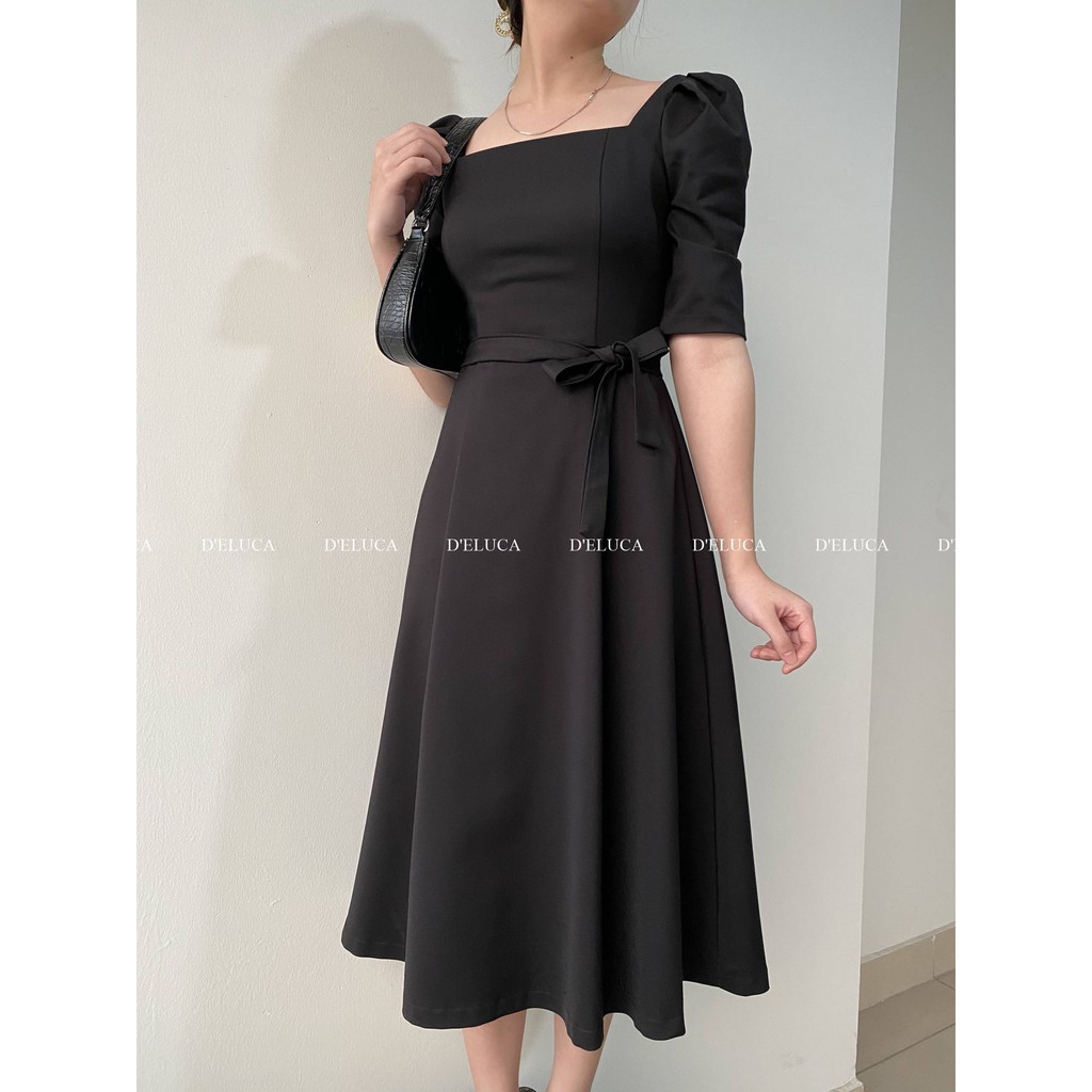 [Hình+Video Thật] Váy Cổ Vuông Tay Phồng Chất Liệu Tuytsi Hàn Cao Cấp Dáng Xòe Dành Cho Nàng Đi Tiệc Đi Chơi | BigBuy360 - bigbuy360.vn