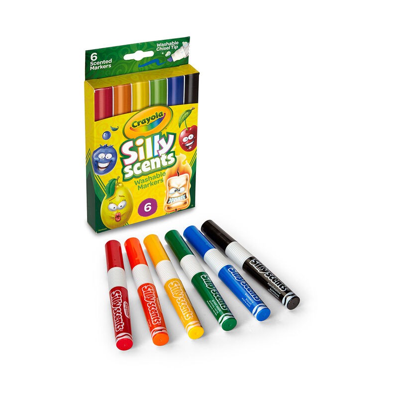 Bộ 6 bút lông Crayola Silly Scents Đầu ngòi vát - 588197