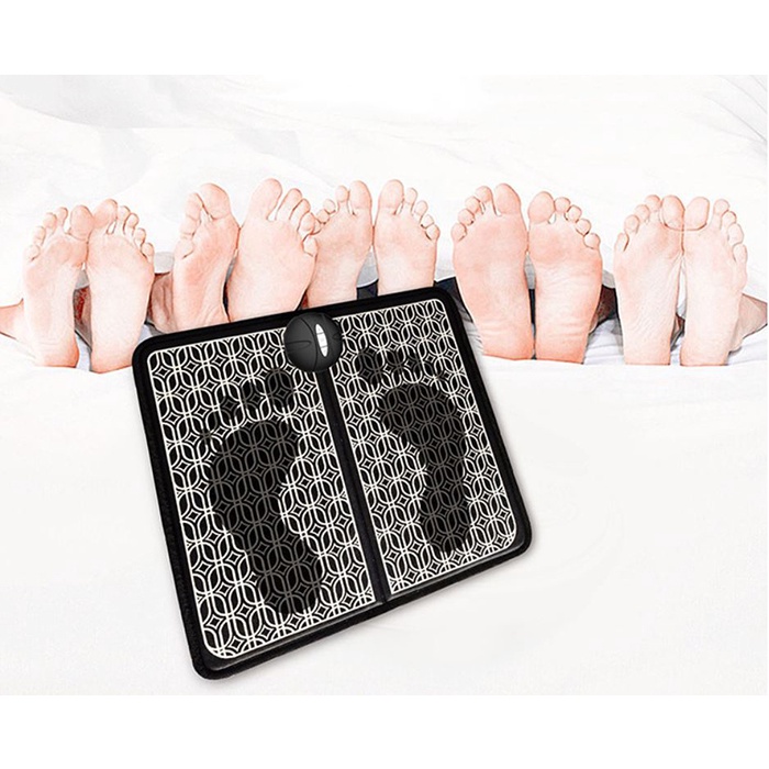Thảm Massage Chân Xung Điện EMS Có Đèn Led Hiển Thị, 6 Chế Độ Mát Xa Bàn Chân, Giúp Lưu Thông Khí Huyết, Giảm Đau Mỏi