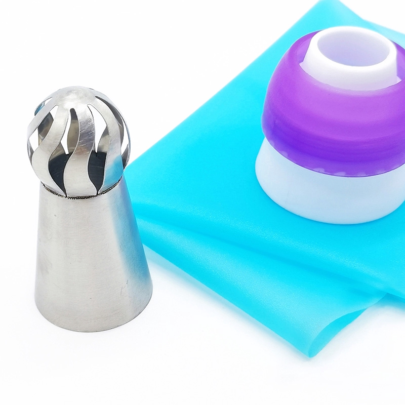 Set 3 đuôi bắt bông kem trang trí bánh bằng thép không gỉ