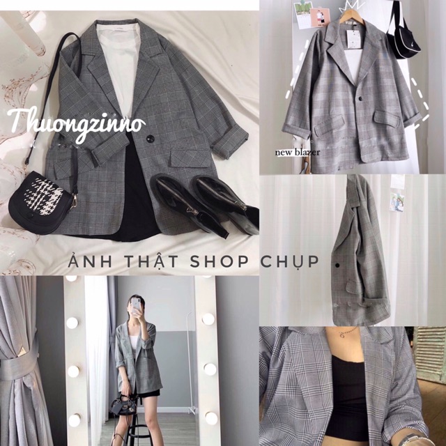 [Ảnh thật/Video] Áo blazer Trơn/kẻ nhiều màu Áo vest lịch sự | BigBuy360 - bigbuy360.vn