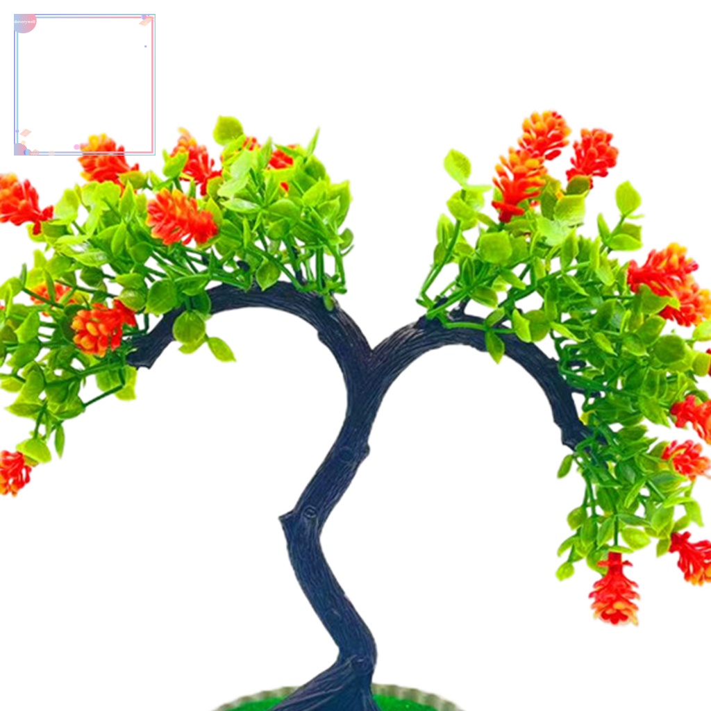 Chậu Cây Bonsai Giả Trang Trí Bàn Làm Việc