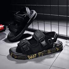 Giầy Sandal Nam Nữ Đế Chữ - quai hậu nam nữ học sinh quai ngang đen funll