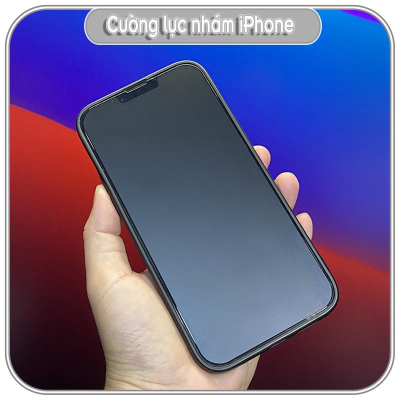 Cường lực GOR nhám cho iPhone hạn chế vân tay Full viền Đen