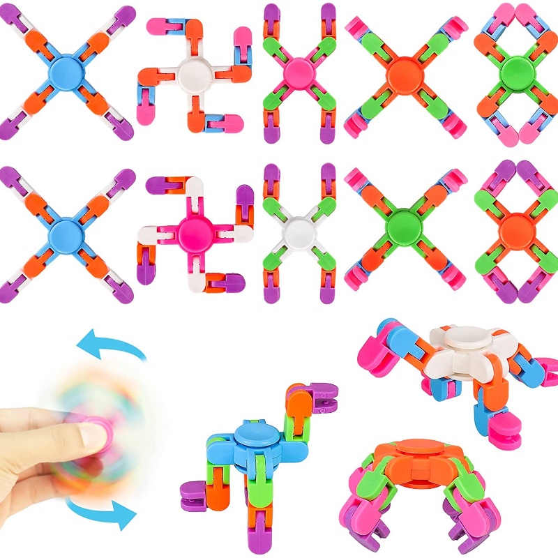 Con quay đồ chơi fidget spinner 2 trong 1 4/3 mắt liên kết