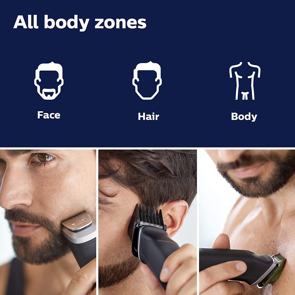 Tông Đơ Philips Norelco Multigroom 3000, 5000, 7000 đa năng Giúp Cắt Tỉa Râu, Tóc, Lông Mũi