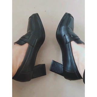 Giày Loafer cao gót (có ảnh thật)