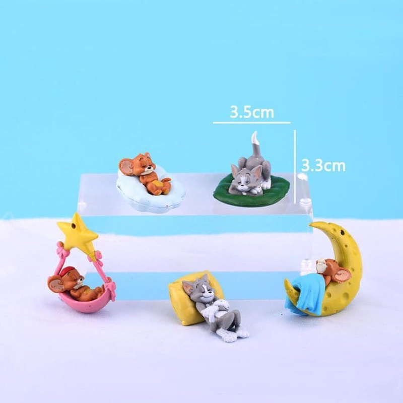 HOT Set 5 Mô Hình Đồ Chơi Nhân Vật Tom & Jerry Dễ Thương