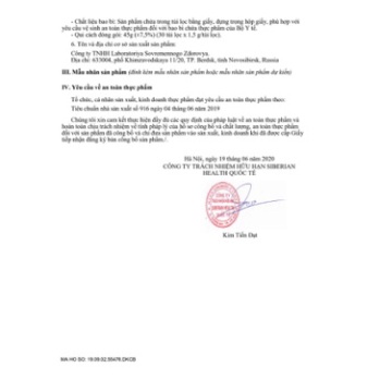 [Trà Ngủ N3] Trà thảo mộc Siberian Baikal tea collection Herbal tea N3 - 30 túi - Date T12/2022