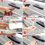 Bộ 8 miếng dán chống xước tay cửa xe ô tô HQ PLaza  206239