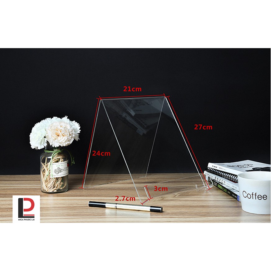 Kệ Mica chữ A để bàn/ Giá sách acrylic
