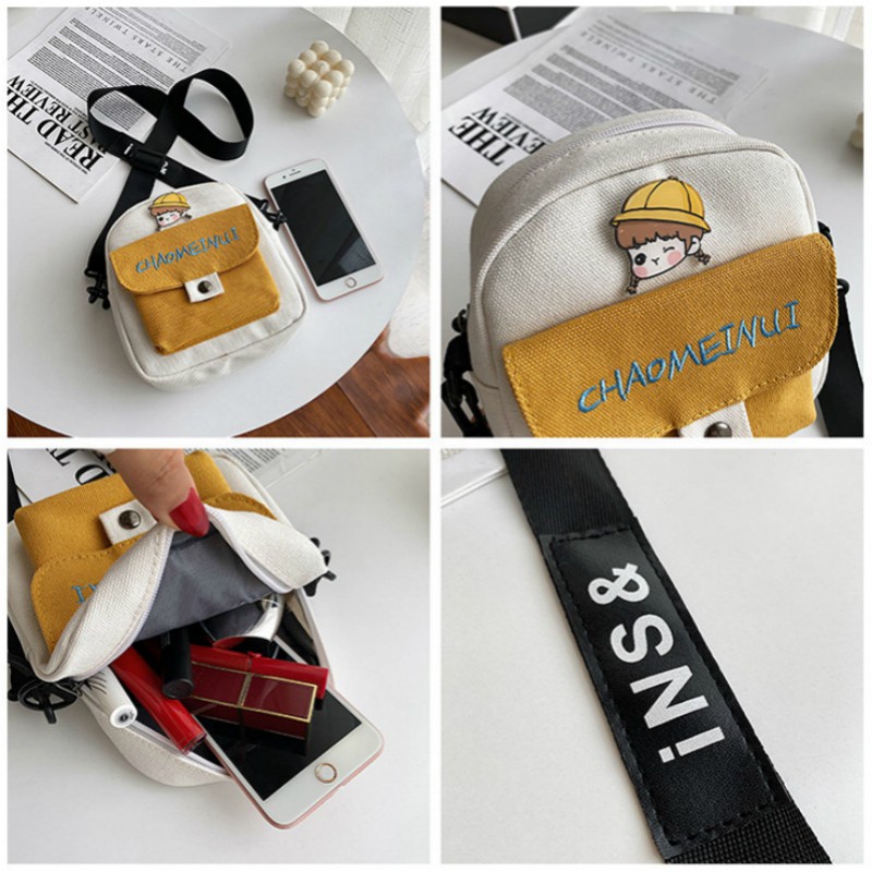 Túi Đeo Chéo Canvas Hàn Quốc Thời Trang JP5