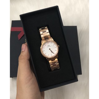 Đồng hồ Nam Nữ - D\W Dây Iconic Vàng Hồng - Mặt trắng- đủ Size 28mm 32mm 36mm