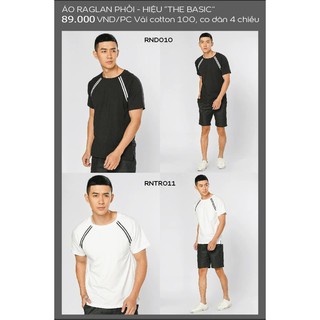 Áo thun nam Raglan phối S.Basic Sportswear Concept khô thoáng thoải mái đàn hồi thời trang nam tính