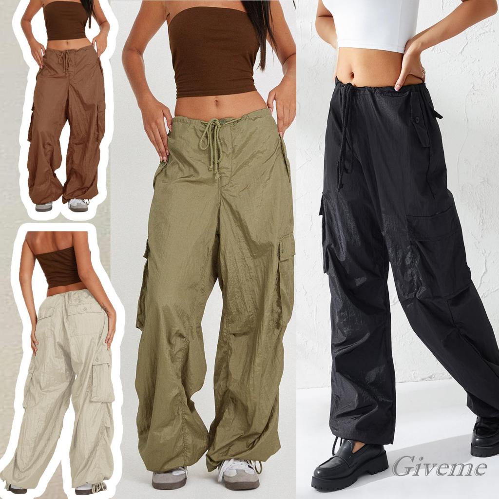 Quần Dài Nữ Lưng Thấp Dây Rút Thời Trang