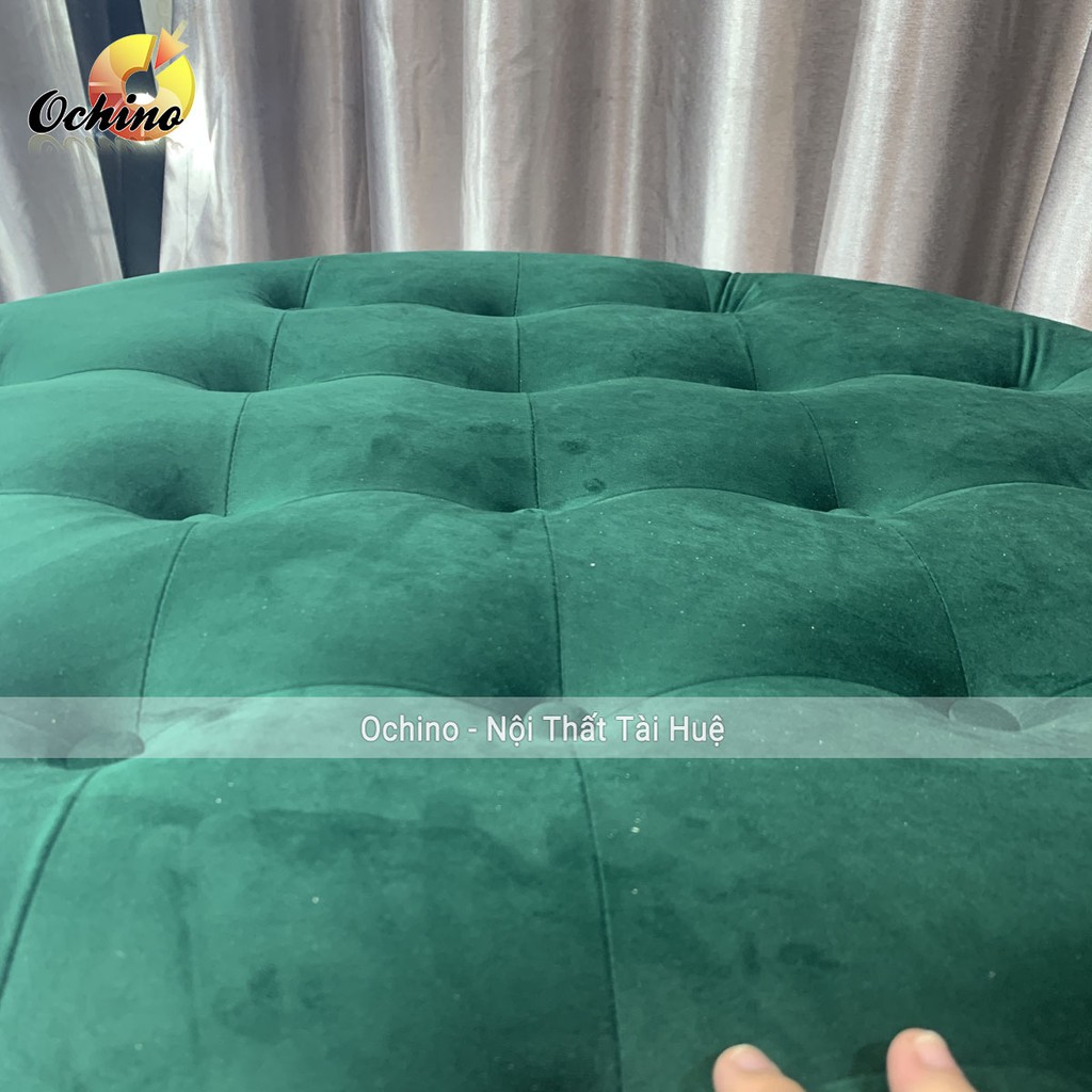 Ghế Tròn, Đôn Tròn Sofa, Ghế Đôn Tròn To Chân Vàng Cách Điệu size 1m ( Đủ màu)