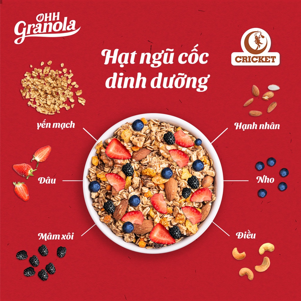 [ Xã Kho ] Ngũ cốc trái cây Ohh Granola Super Power - Ngũ cốc dinh dưỡng cao cấp, hỗ trợ ăn kiêng.