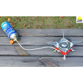 Bếp gas mini dã ngoại gấp gọn có dây nối bình gas( có túi đựng)
