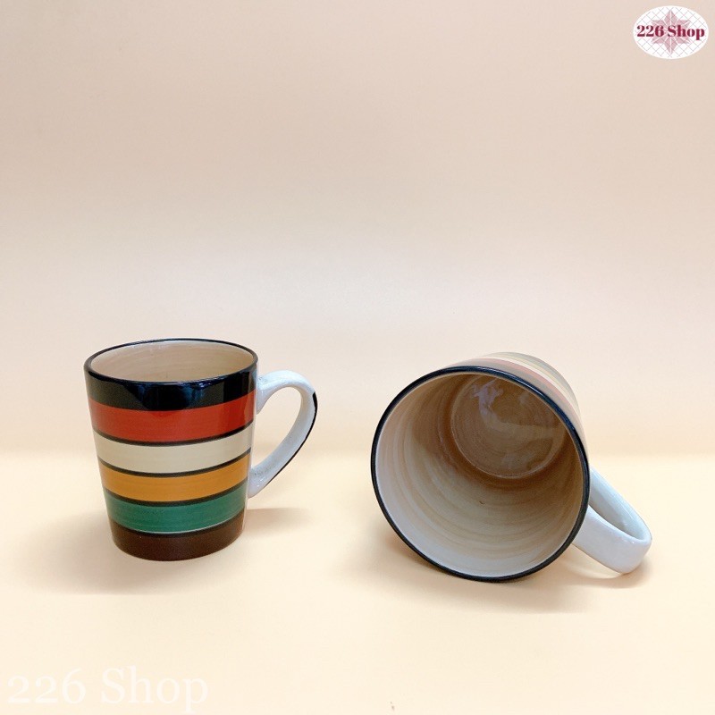 Ly sứ màu sắc cầu vồng[hàng siêu thị có tem]. Hai size:300ml và 550ml | BigBuy360 - bigbuy360.vn