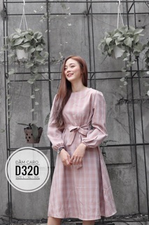 Bigsize Đầm caro D320