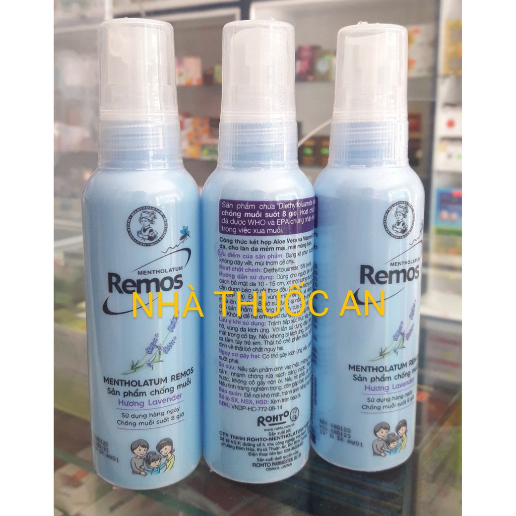 Remos xịt chống muỗi Lavender- Remos Ib thoa