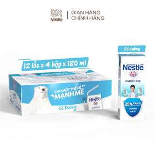 Thùng 48 Hộp Sữa Nước Có Đường Nestle 180ml/ hộp