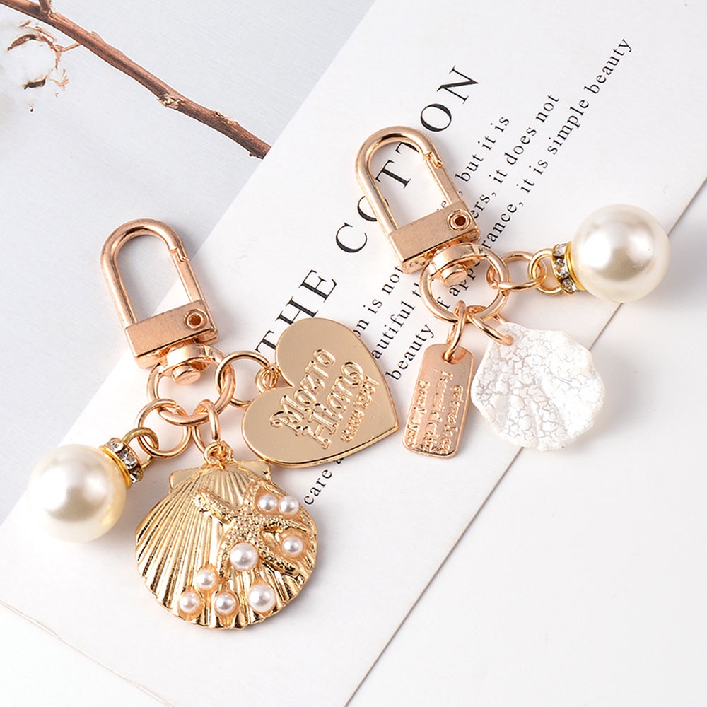 Epoch Móc Chìa Khóa Hình Trái Tim / Chữ Love Đính Ngọc Trai Phong Cách Hàn Quốc Thời Trang Cho Nữ