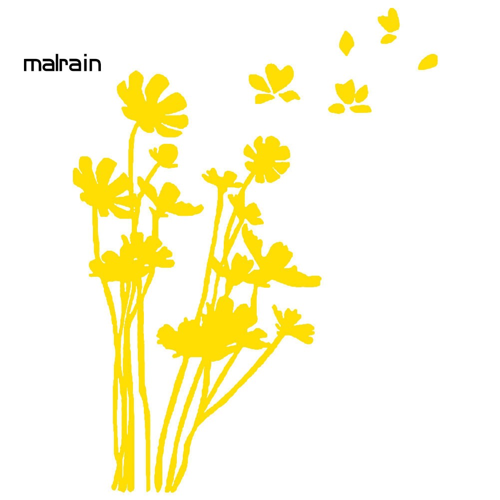 Sticker trang trí cửa xe hơi hình bông hoa màu phản quang dễ thương