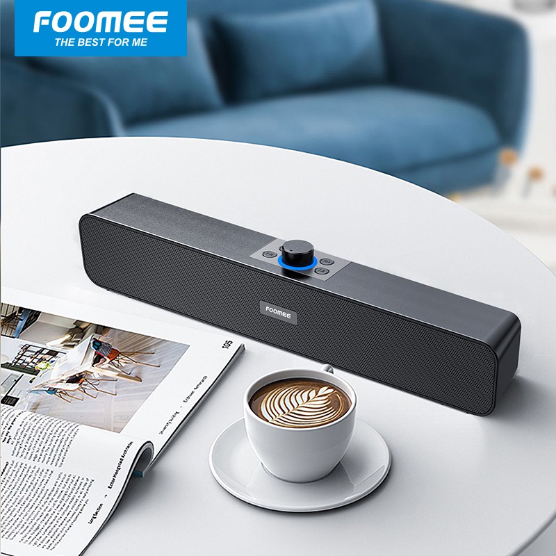 FOOMEE HH16 Loa Bluetooth Vi Tính, Máy Tính, Âm Thanh 360 Độ Nghe Nhạc, Xem Phim Cực Đã, Loa Soundbar Để Bàn