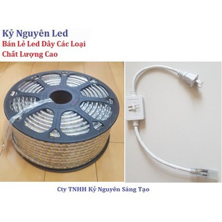 Combo 10m led dây cuộn 1 tim + 1 nguồn+ 1 nối