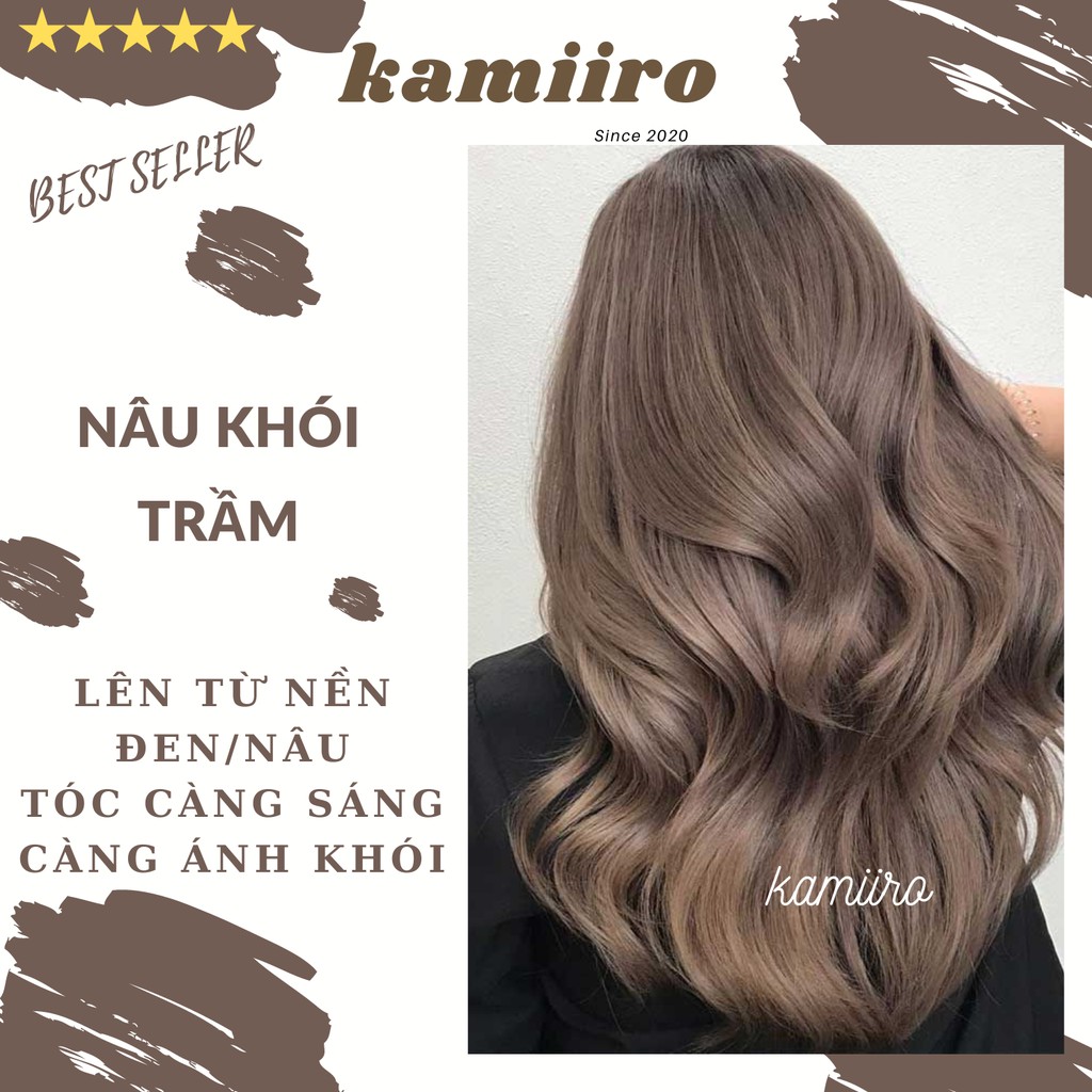 [KHÔNG TẨY] Thuốc nhuộm tóc NÂU KHÓI TRẦM