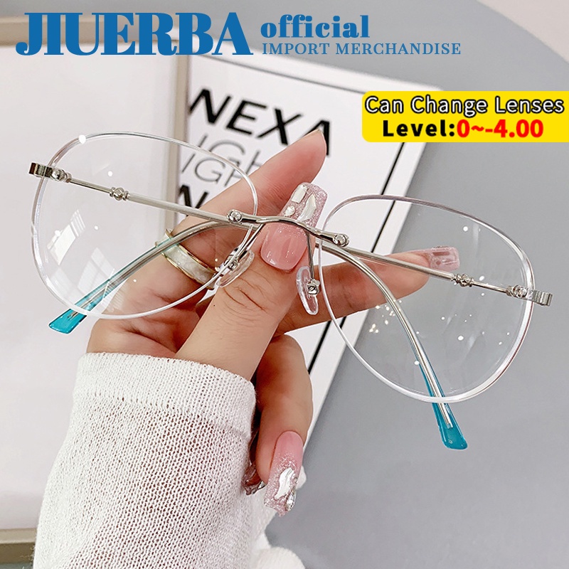 Mắt kính cận Jiuerba (-1.0 ~ 4.0) chống bức xạ phong cách mới cho nam và nữ