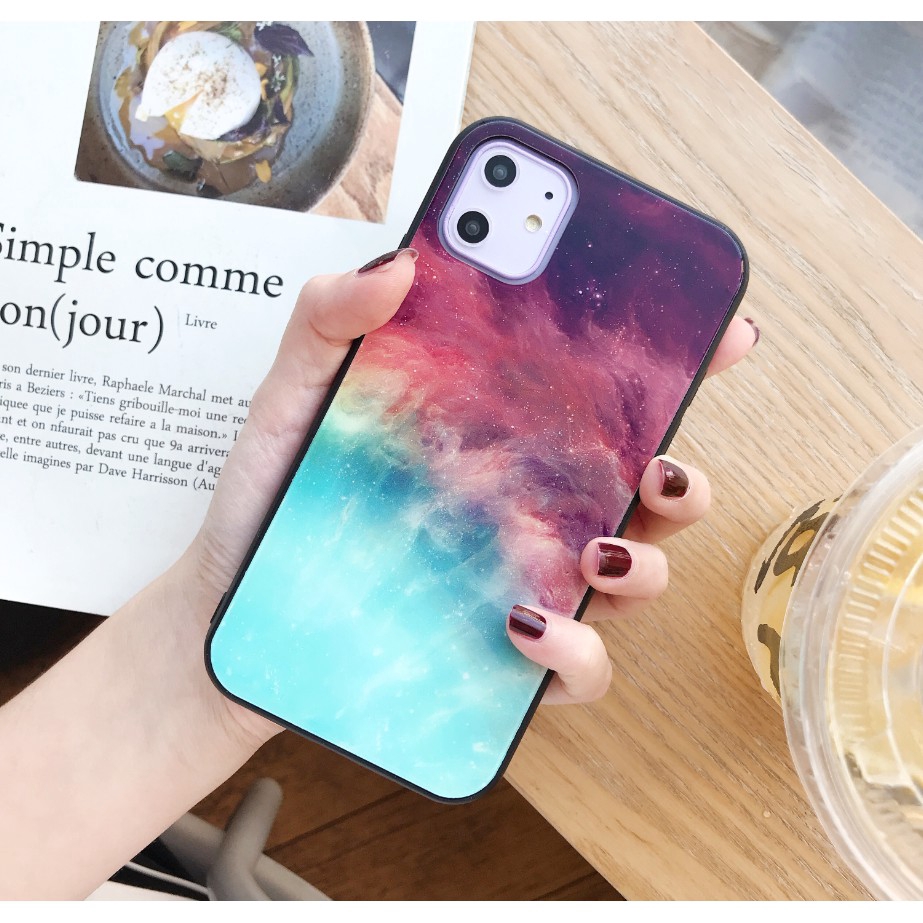 Ốp lưng mặt kính cường lực họa tiết trời sao cho Samsung Note 10 Plus S9 S10 Plus Note 8 Note 9 | BigBuy360 - bigbuy360.vn