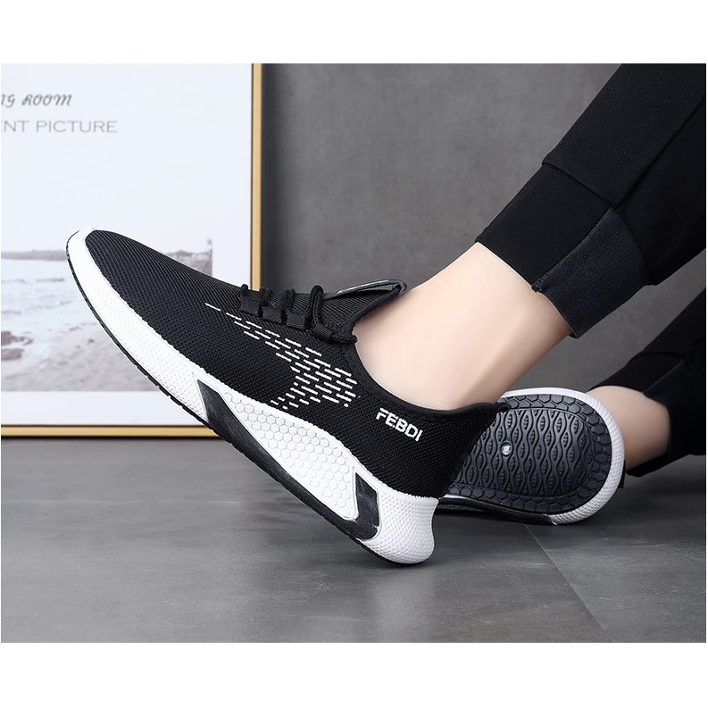 Giày Sneaker Nam F.Dl Cổ Chun Co Dãn Cực Tốt Đế Bót Siêu Êm