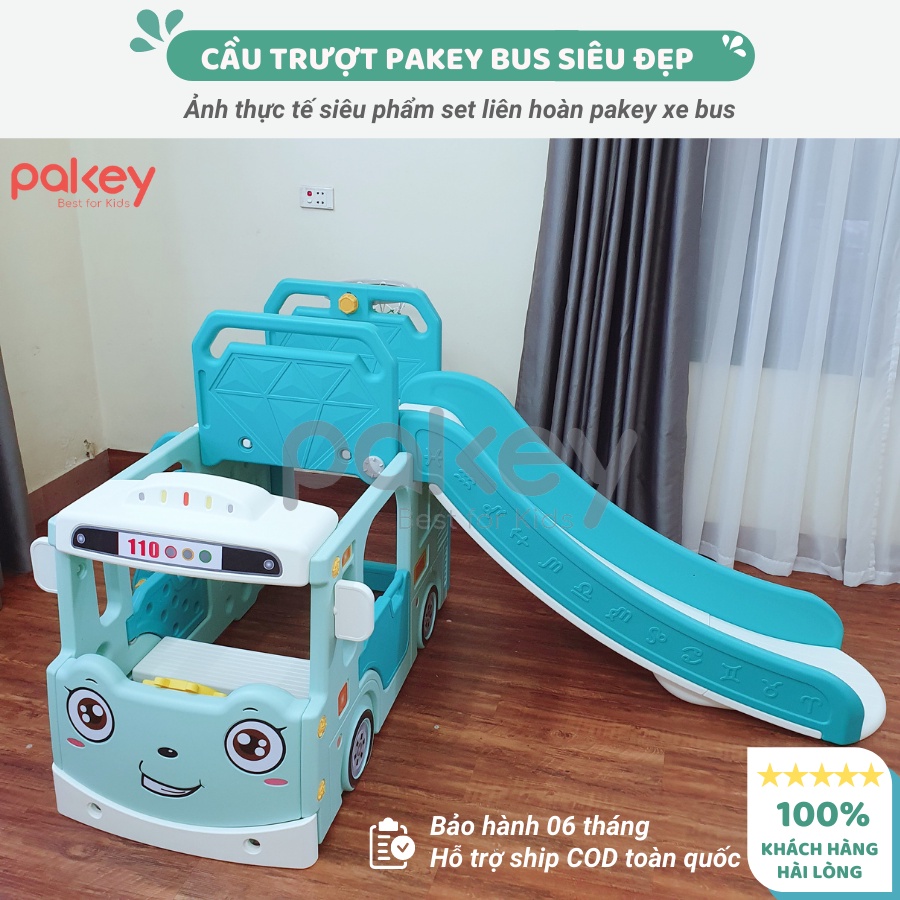 Cầu trượt xe Bus Pakey nhập khẩu chính ngạch, cầu trượt chịu tải trọng 100kg chắc chắn