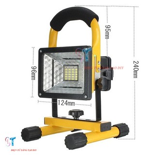 Combo Đèn pha LED đa năng siêu tiết kiệm điện 30W chống nước IP65 Tặng 3 pin sạc