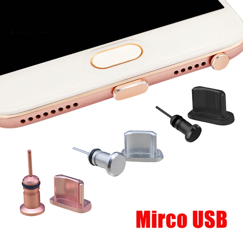 Nút Cắm Cổng Sạc Micro USB Loại C Chống Bụi Cho Điện Thoại Android iPhone