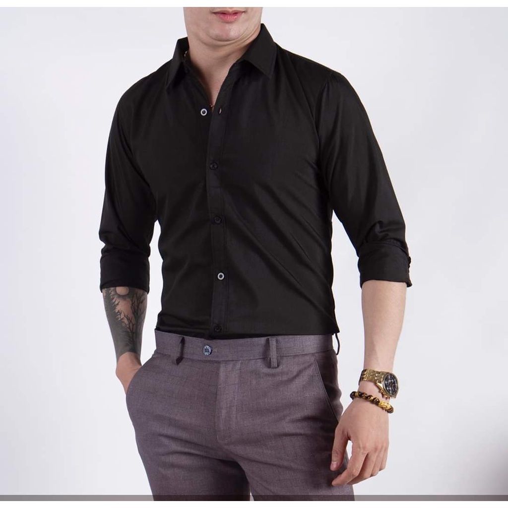 ÁO SƠ MI NAM CÔNG SỞ - CHẤY LỤA DÀY - HÀNG MAY KỸ GẤP HỘP - CHUẨN PHOM DÁNG | BigBuy360 - bigbuy360.vn