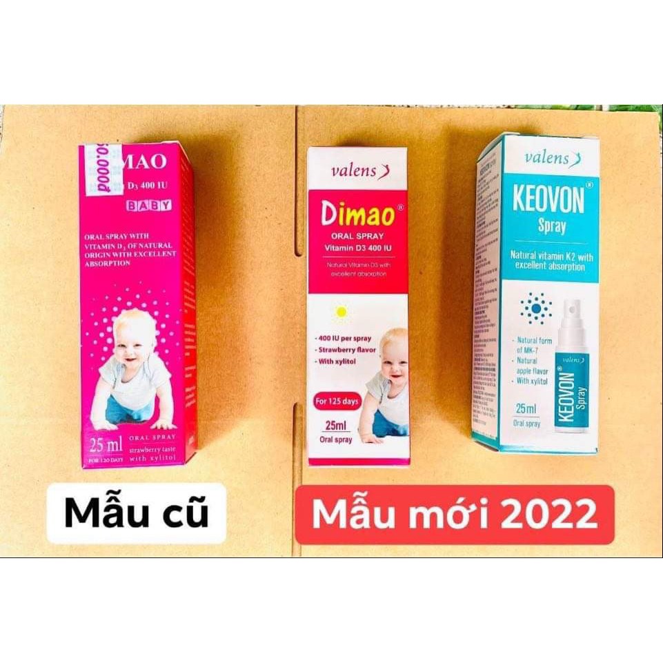 [Chính Hãng-Date2023] Dimao - Vitamin D3 400UI dạng xịt - Tăng Cường Hấp Thu Canxi date 8/2023