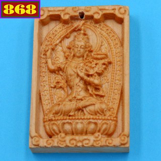 Mặt phật gỗ ngọc am văn thù bồ tát mgpbm3
