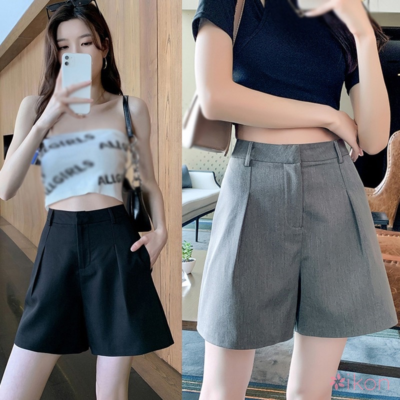 Quần Short Nữ Ống Rộng Lưng Cao Thời Trang