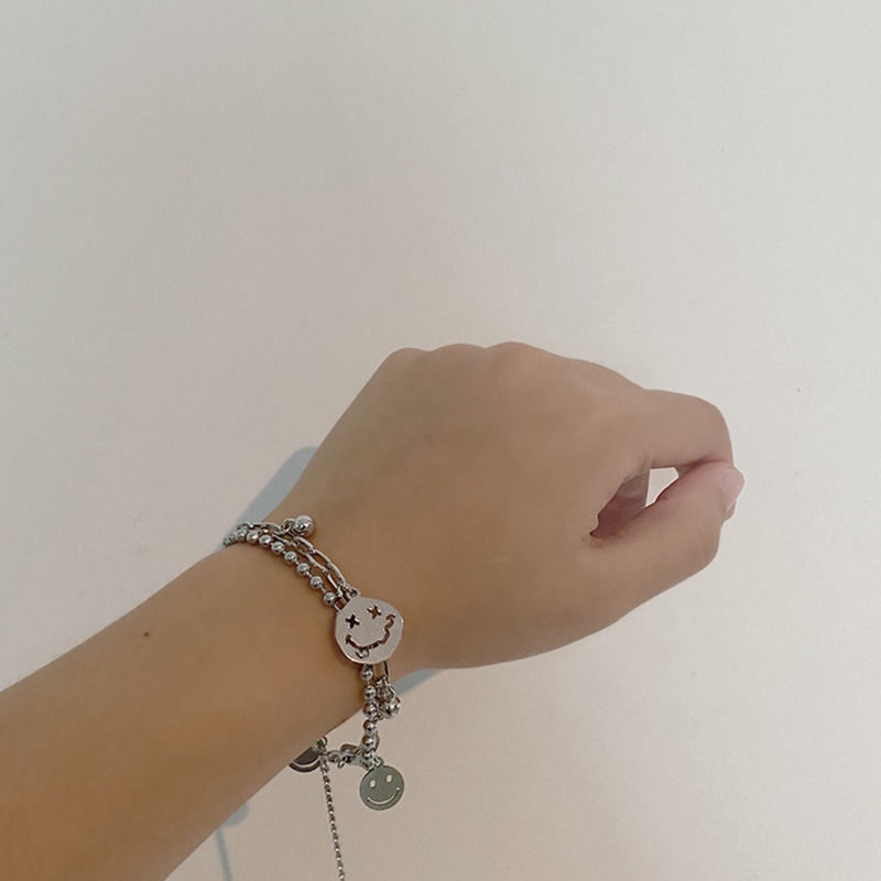 Vòng Tay Hai Lớp Hình Mặt Cười Phong Cách Thời Trang Nhật Hàn 22513
