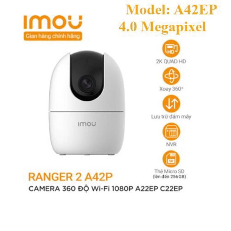 Camera IP Wifi IMOU 2K IPCA42PIMOU 4.0MP IMOU A42P Hàng Chính Hãng