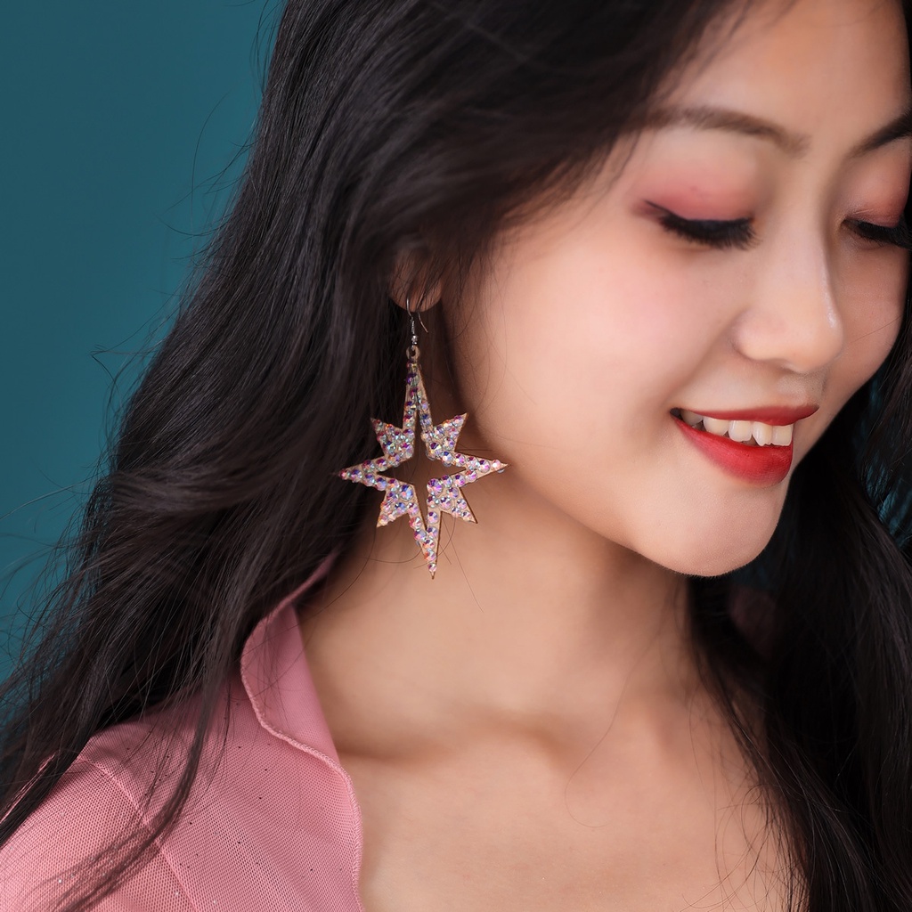 Khuyên Tai Đính Đá Kim Cương Không Gây Dị Ứng Màu Sắc Dành Cho Múa Bụng ER001 | BigBuy360 - bigbuy360.vn