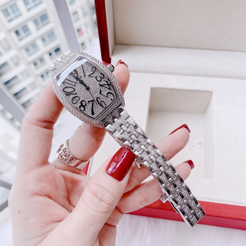 Đồng hồ nữ davena D31525 dây thép hai màu silver và rose